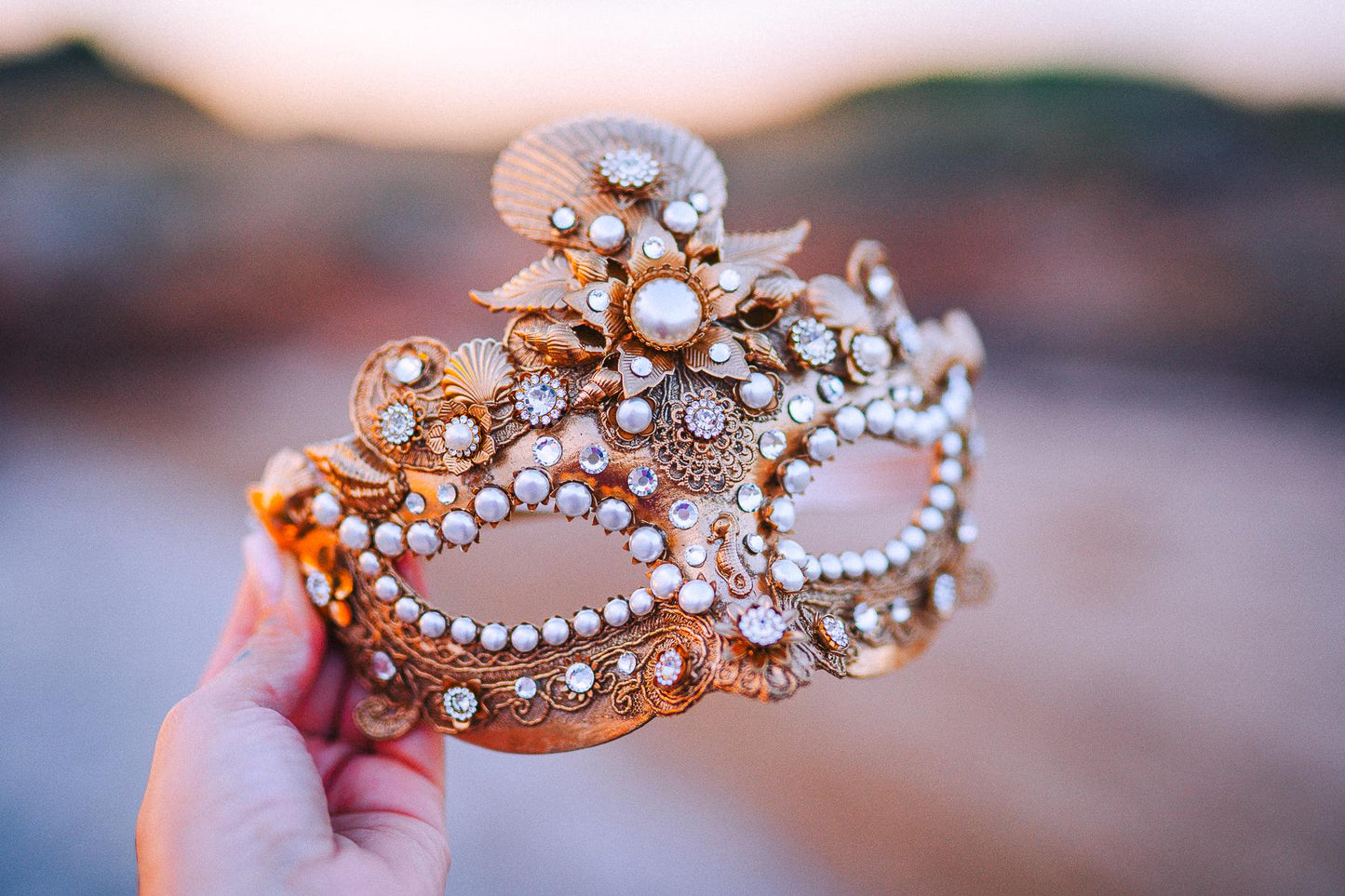 Ocean Halo Crown Mermaid Halo Crown Sea Goddess Crown Pearl Crown Luxury Fantasy Headpiece