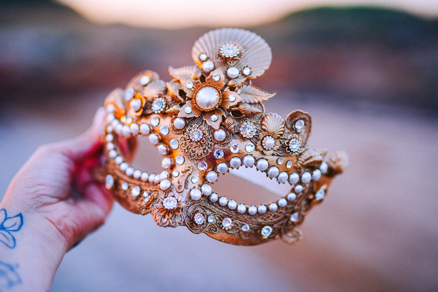 Ocean Halo Crown Mermaid Halo Crown Sea Goddess Crown Pearl Crown Luxury Fantasy Headpiece