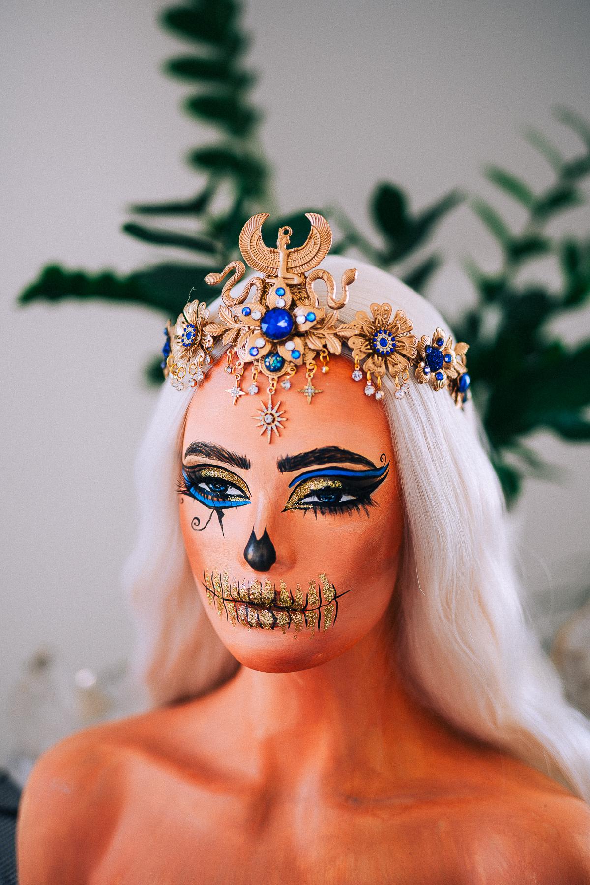 Cleopatra Cobra Crown, Egyptian Goddess Tiara, Gold Snake Crown, Pharaoh Headpiece, Luxury Egyptian Crown