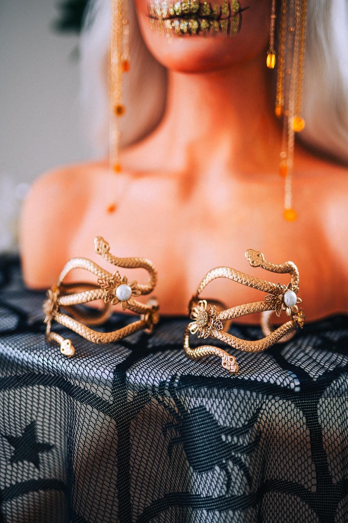 Golden Egyptian Cobra Crown, Cleopatra Crown, Ancient Egypt Headpiece, Goddess Tiara, Pharaoh Costume, Halloween Crown