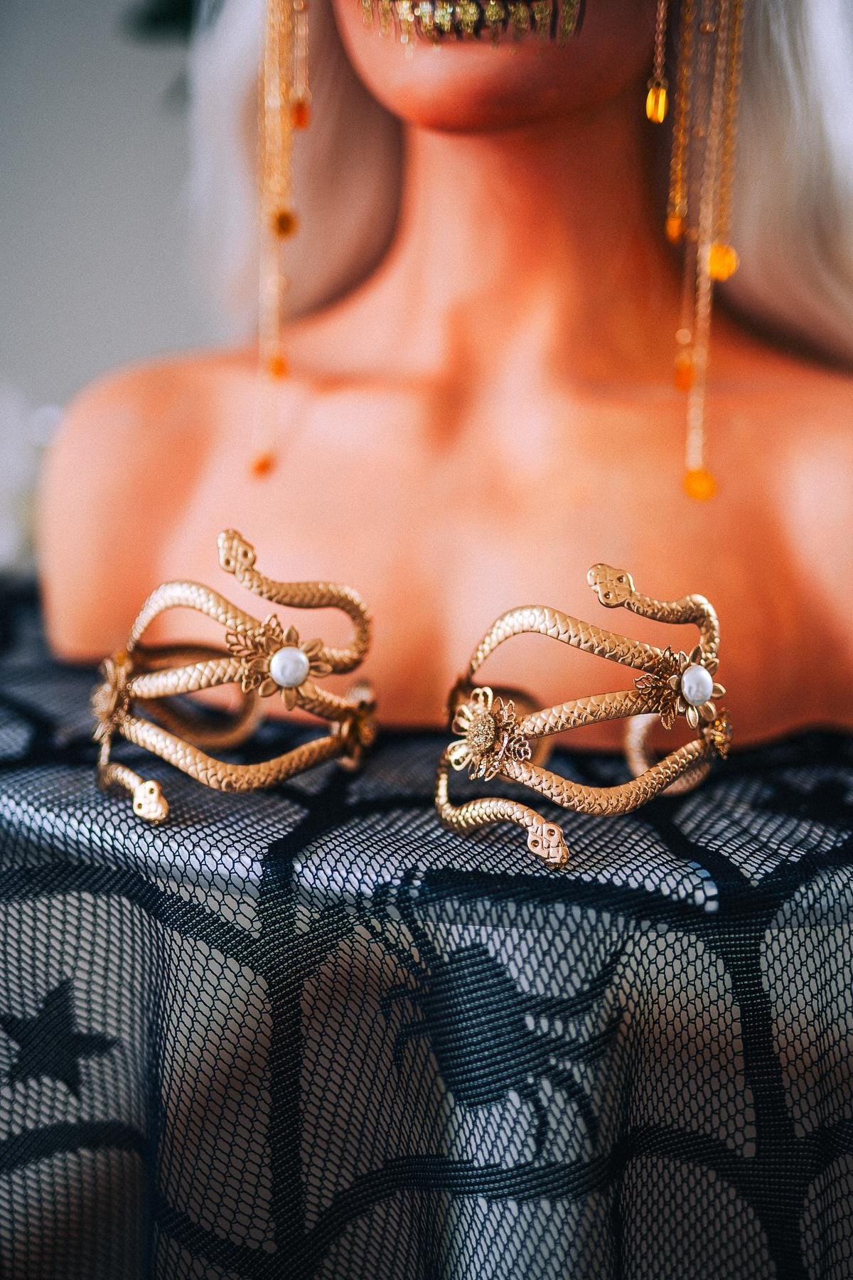 Golden Egyptian Cobra Crown, Cleopatra Crown, Ancient Egypt Headpiece, Goddess Tiara, Pharaoh Costume, Halloween Crown