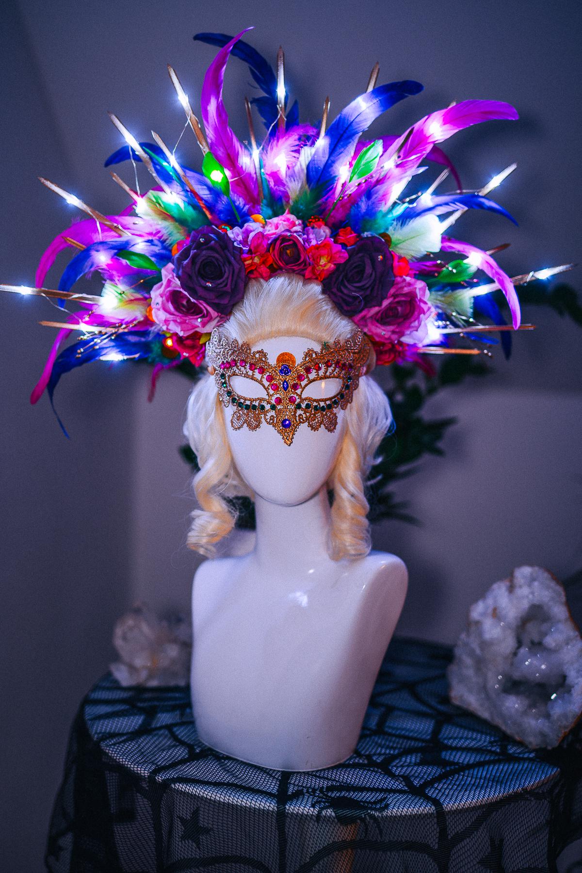 Luxury Masquerade Mask, Mardi Gras Mask, Venetian Carnival Mask, Crystal Eye Mask, Couture Masquerade Accessory, Fantasy Ball Mask