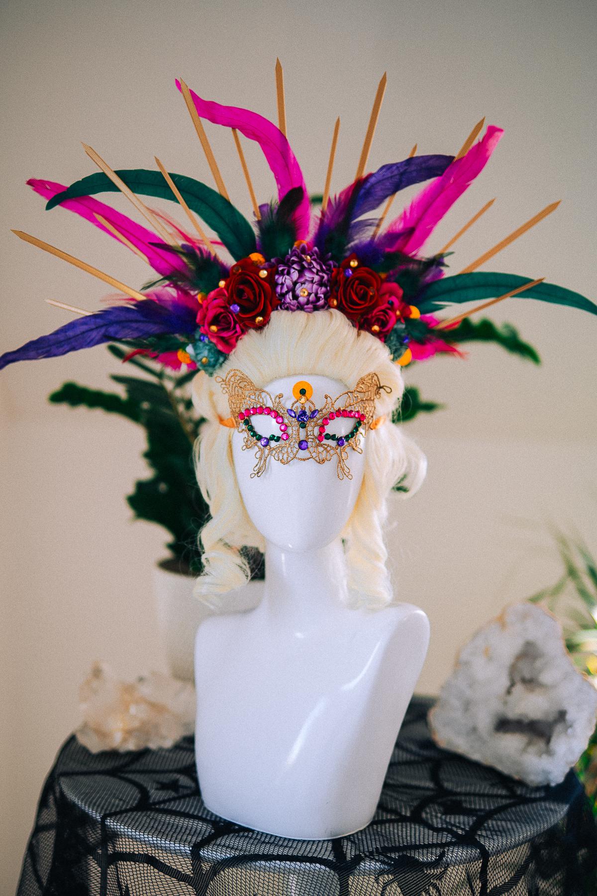 Venetian Butterfly Mask, Mardi Gras Mask, Masquerade Mask, Carnival Mask, Crystal Mask, Luxury Couture Mask