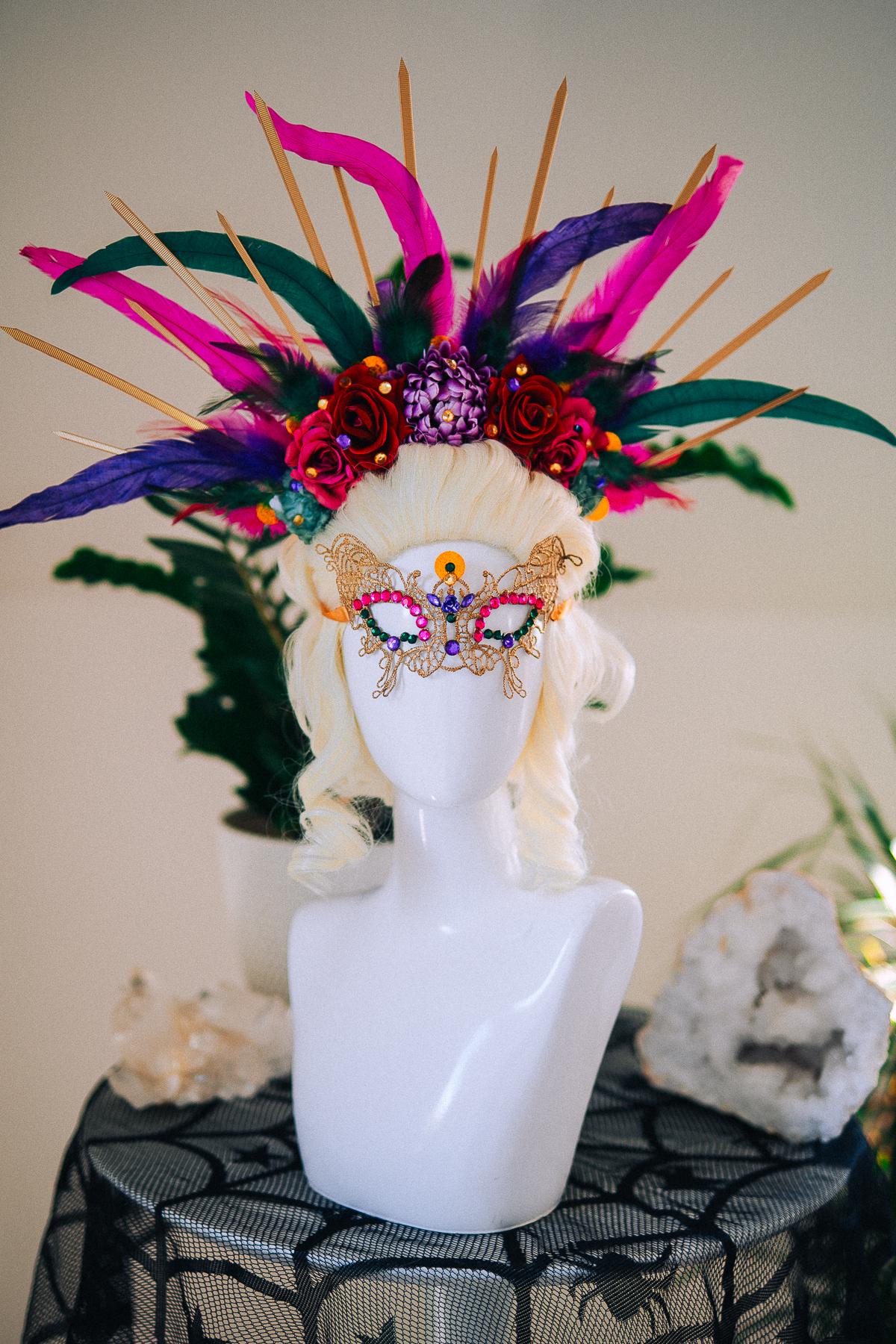 Venetian Butterfly Mask, Mardi Gras Mask, Masquerade Mask, Carnival Mask, Crystal Mask, Luxury Couture Mask