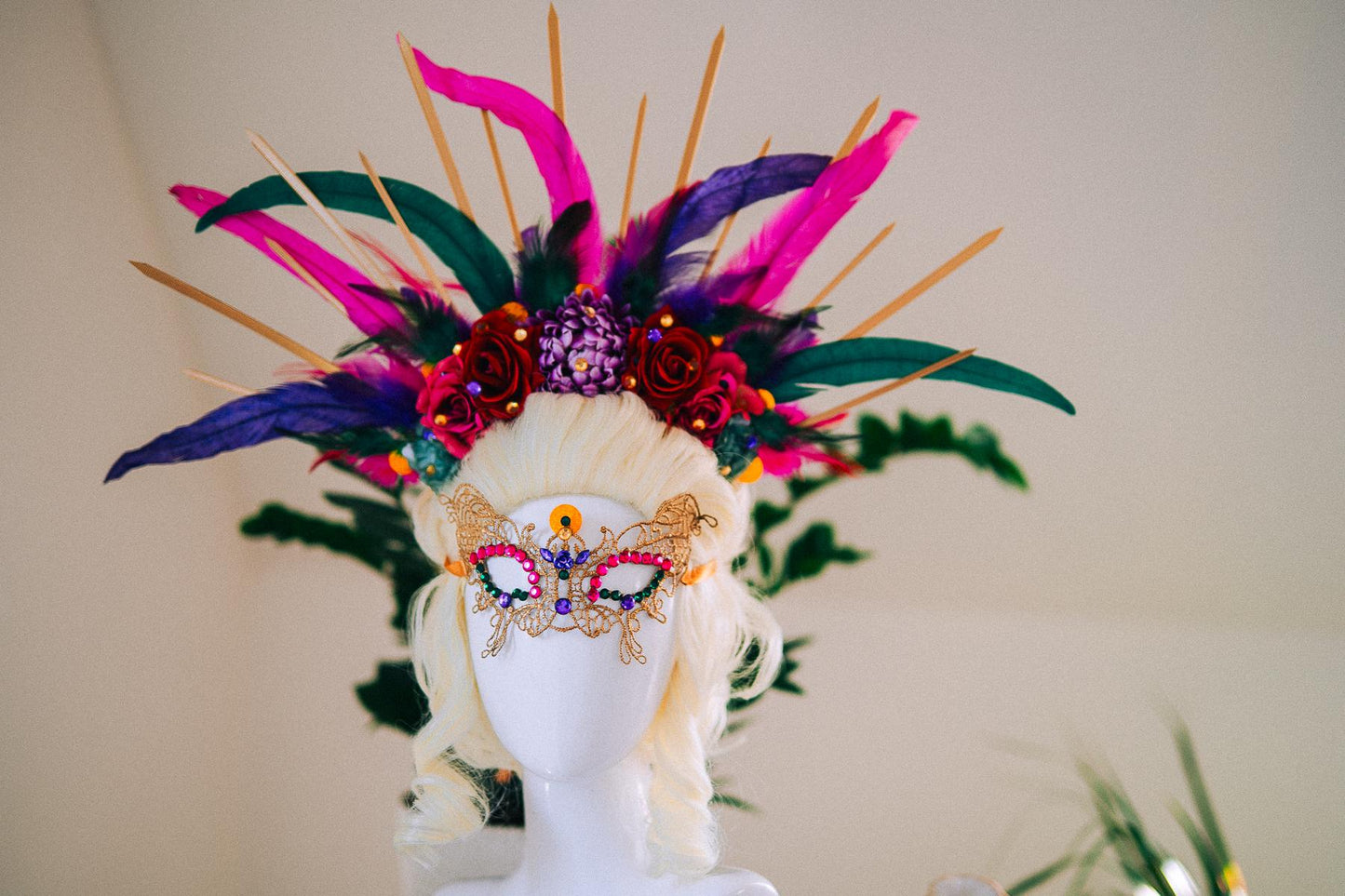 Venetian Butterfly Mask, Mardi Gras Mask, Masquerade Mask, Carnival Mask, Crystal Mask, Luxury Couture Mask