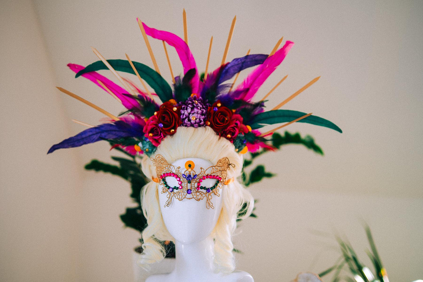 Venetian Butterfly Mask, Mardi Gras Mask, Masquerade Mask, Carnival Mask, Crystal Mask, Luxury Couture Mask
