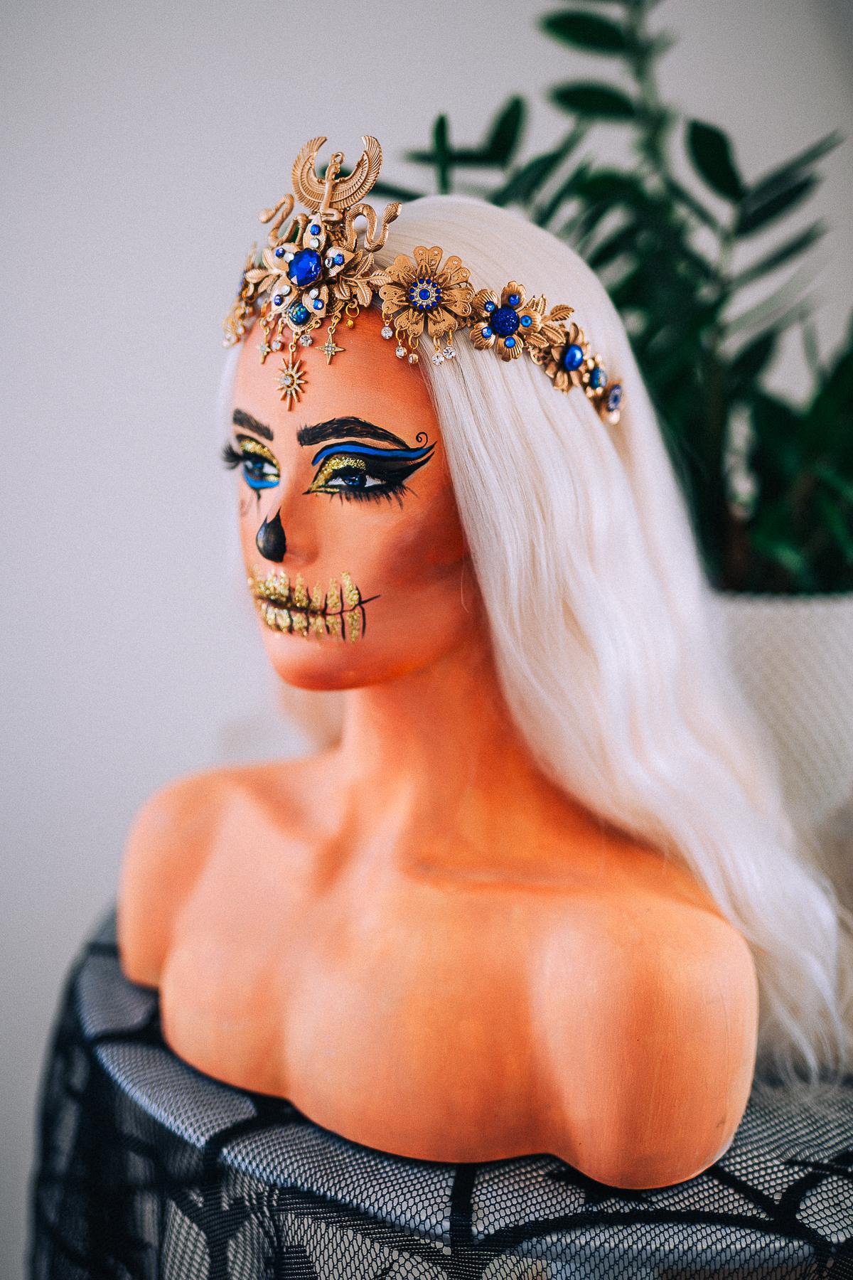 Cleopatra Cobra Crown, Egyptian Goddess Tiara, Gold Snake Crown, Pharaoh Headpiece, Luxury Egyptian Crown
