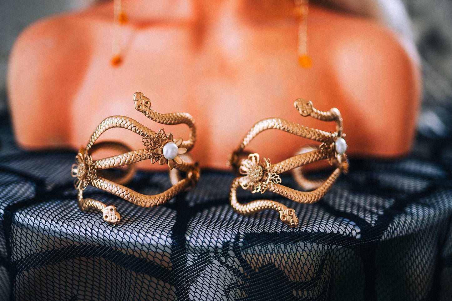 Egyptian Snake Arm Cuffs, Cleopatra Arm Bracelets, Gold Cobra Arm Jewelry, Goddess Upper Arm Cuffs, Ancient Egypt Costume