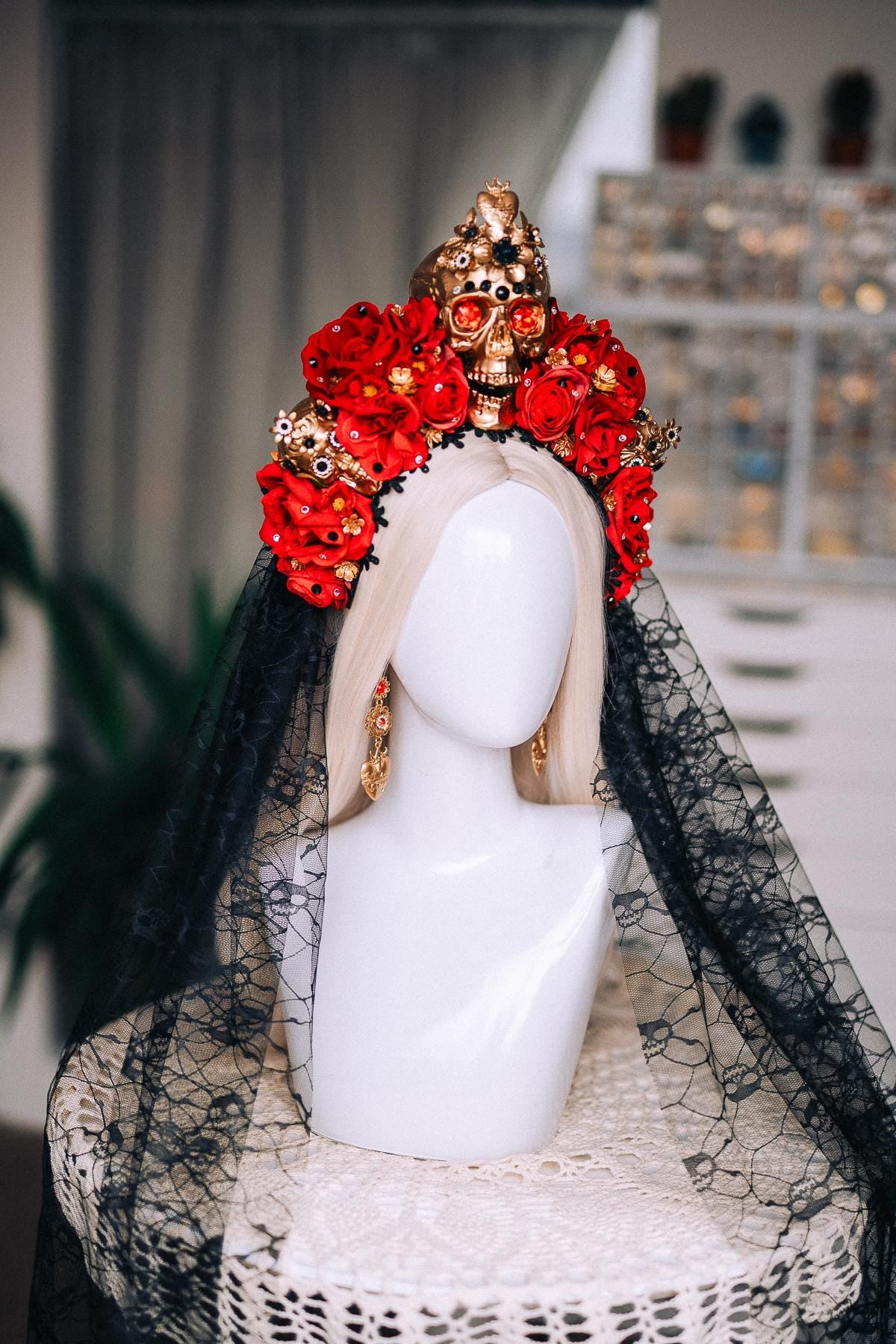 La Catrina Rib Cage Harness, Día de los Muertos Body Jewelry, Gold Sacred Heart Chest Piece, Catrina Body Harness
