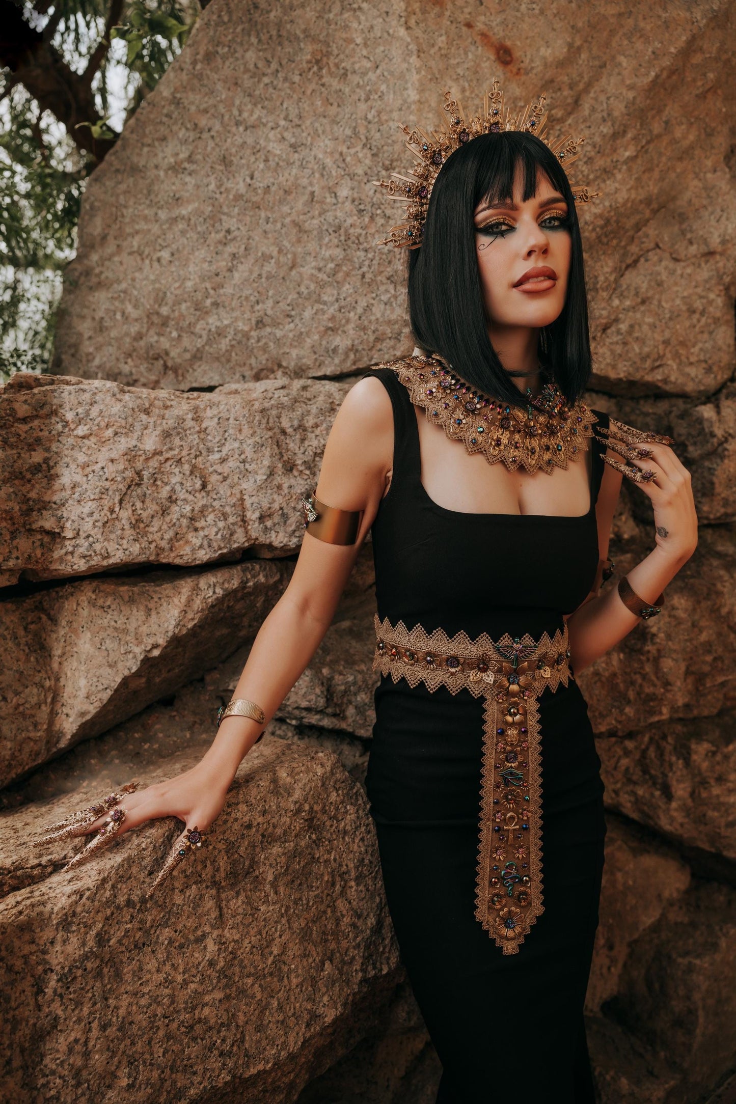 Cleopatra Finger Claws, Egyptian Gold Nail Armor, Pharaoh Claw Rings, Goddess Finger Armor, Egyptian Queen Costume Jewelry