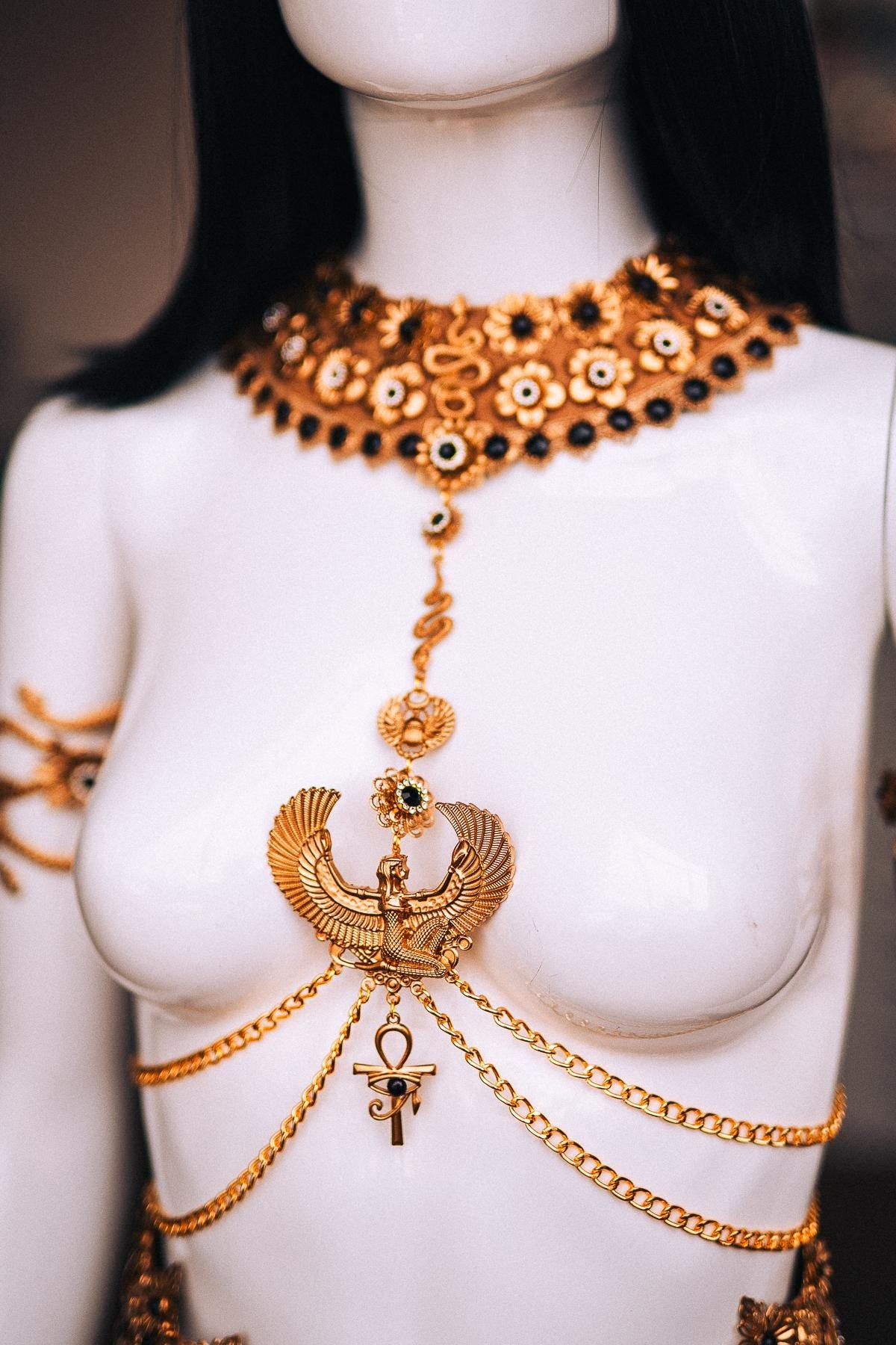 Cleopatra Finger Claws Hand Jewelry, Egyptian Hand Chain, Gold Finger Armor, Egyptian Queen Costume, Pharaoh Goddess Accessories
