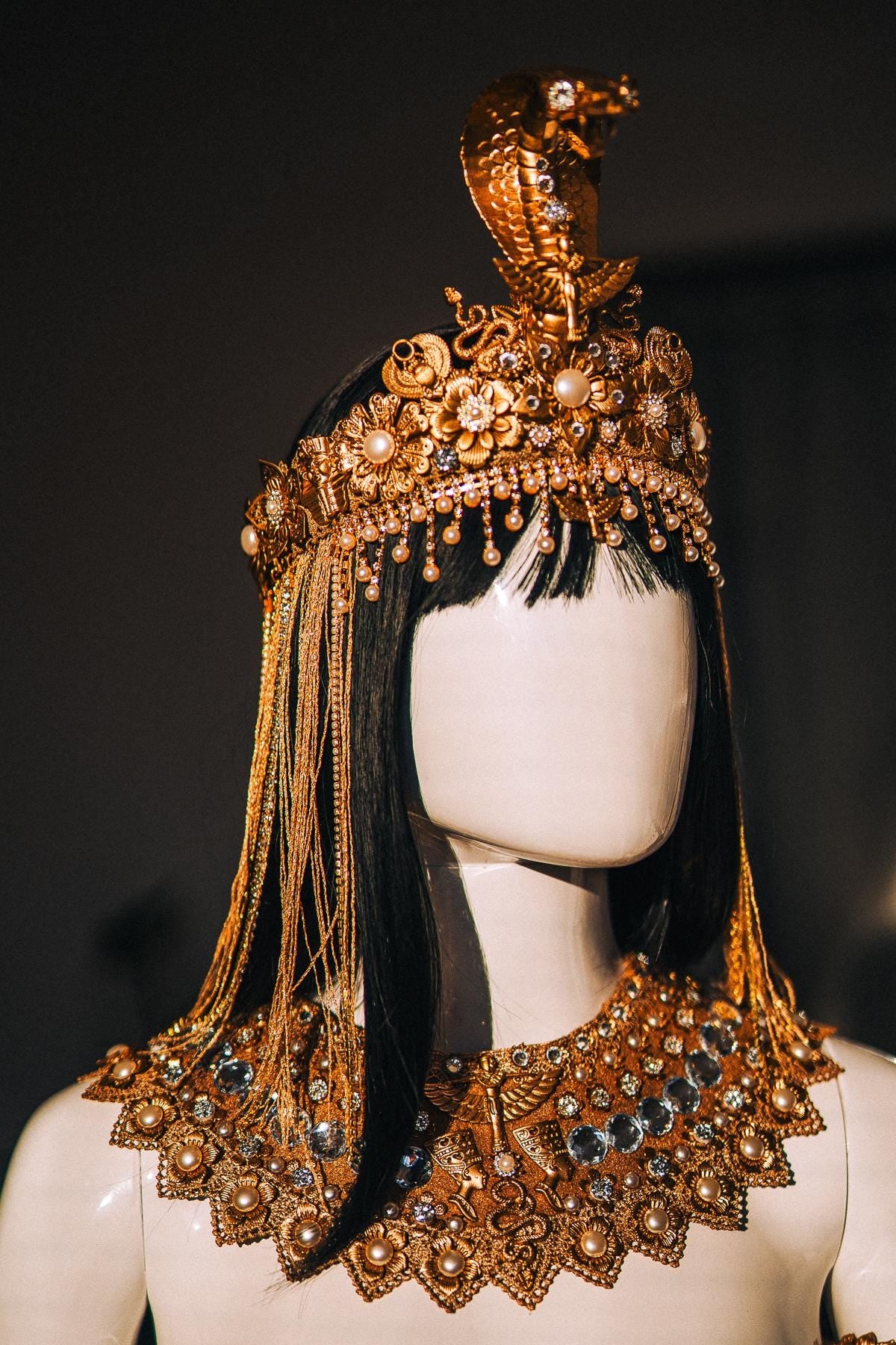 Cleopatra Upper Arm Cuffs Pair, Egyptian Gold Arm Jewelry, Egyptian Queen Costume Accessories