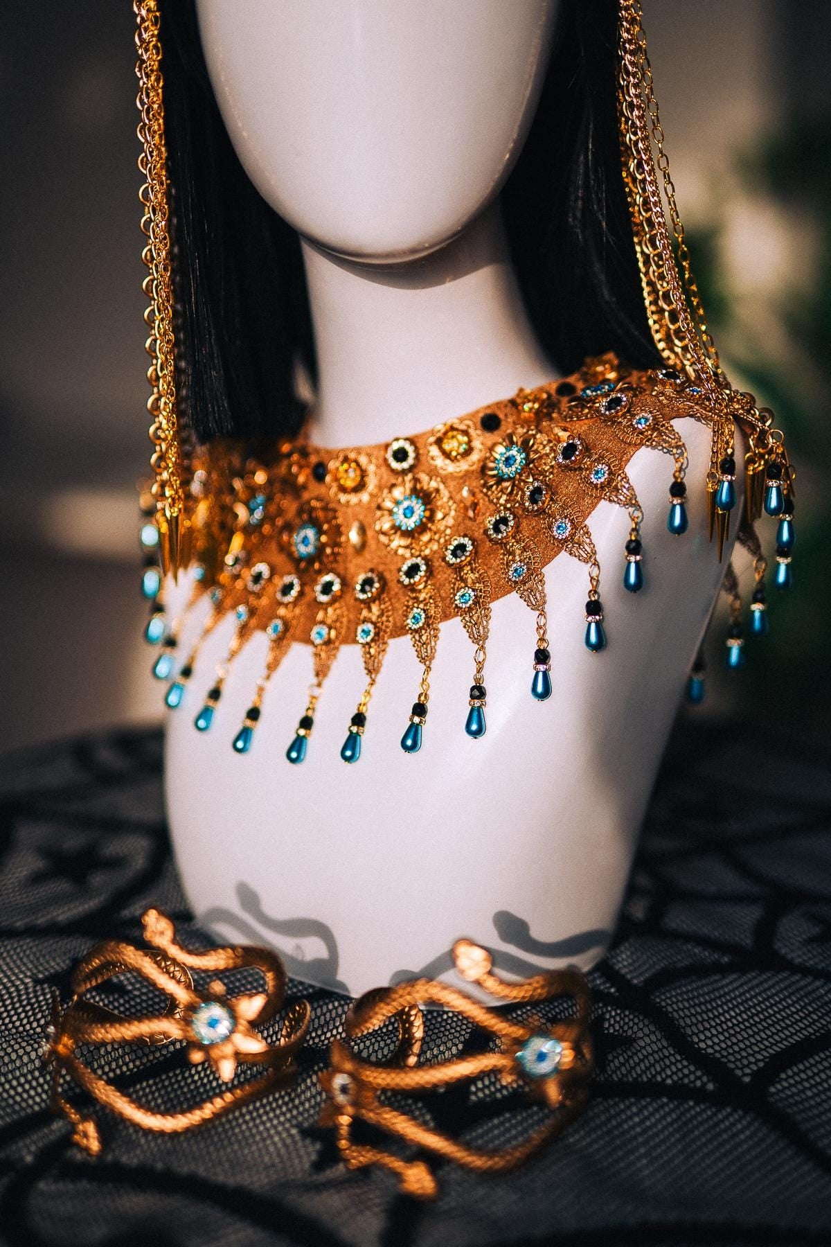 Cleopatra Snake Arm Cuffs, Gold Cobra Upper Arm Bracelets, Egyptian Serpent Jewelry, Goddess Costume Armband, Cleopatra Accessories