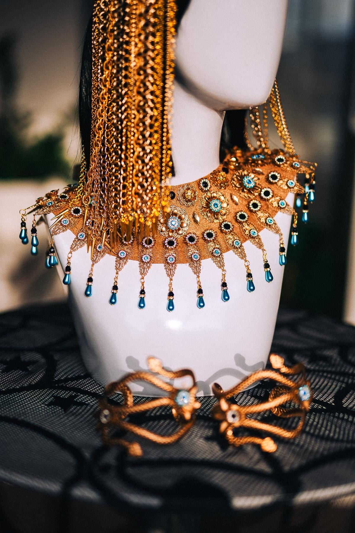 Cleopatra Snake Arm Cuffs, Gold Cobra Upper Arm Bracelets, Egyptian Serpent Jewelry, Goddess Costume Armband, Cleopatra Accessories