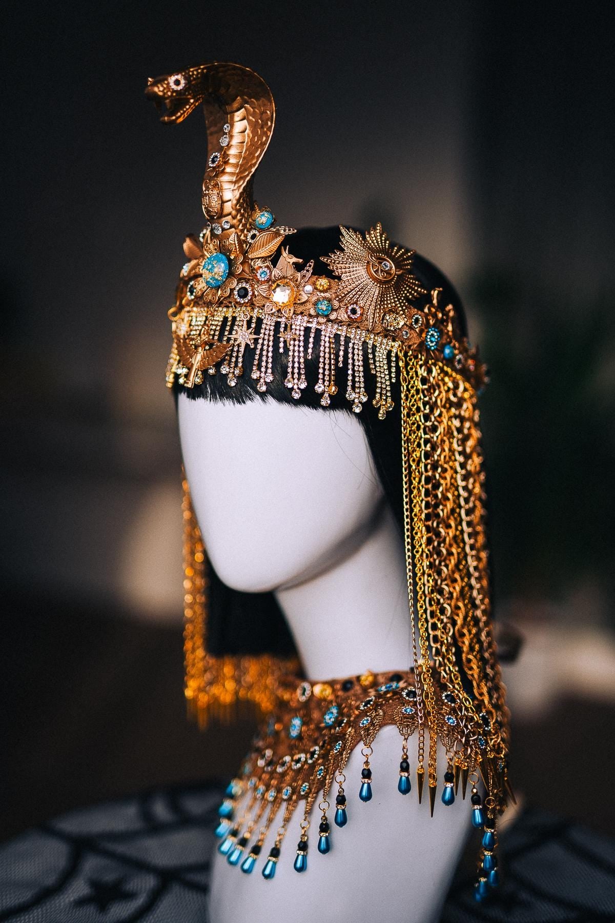 Cleopatra Snake Arm Cuffs, Gold Cobra Upper Arm Bracelets, Egyptian Serpent Jewelry, Goddess Costume Armband, Cleopatra Accessories