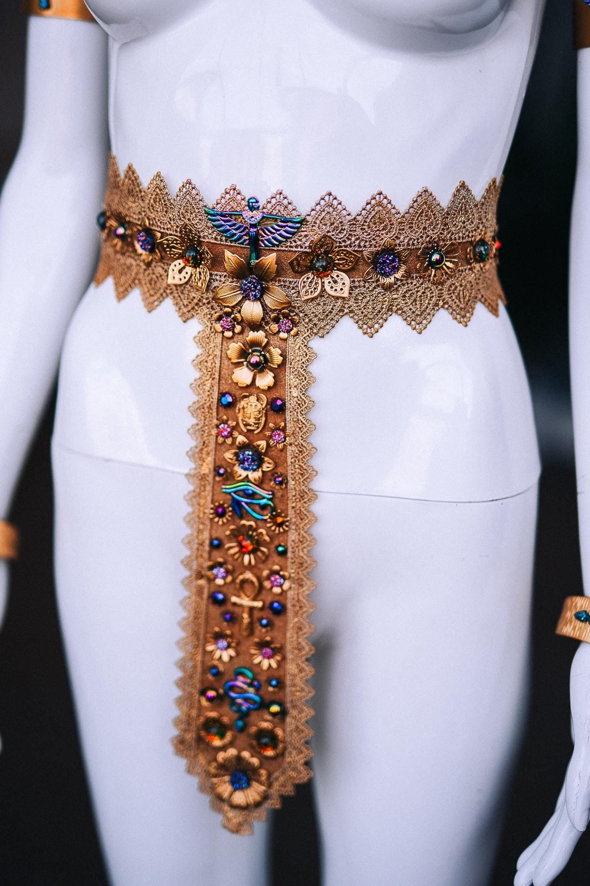Cleopatra Wrist Cuffs, Egyptian Gold Bracelets, Pharaoh Arm Jewelry, Goddess Cuffs, Egyptian Queen Costume Accessories