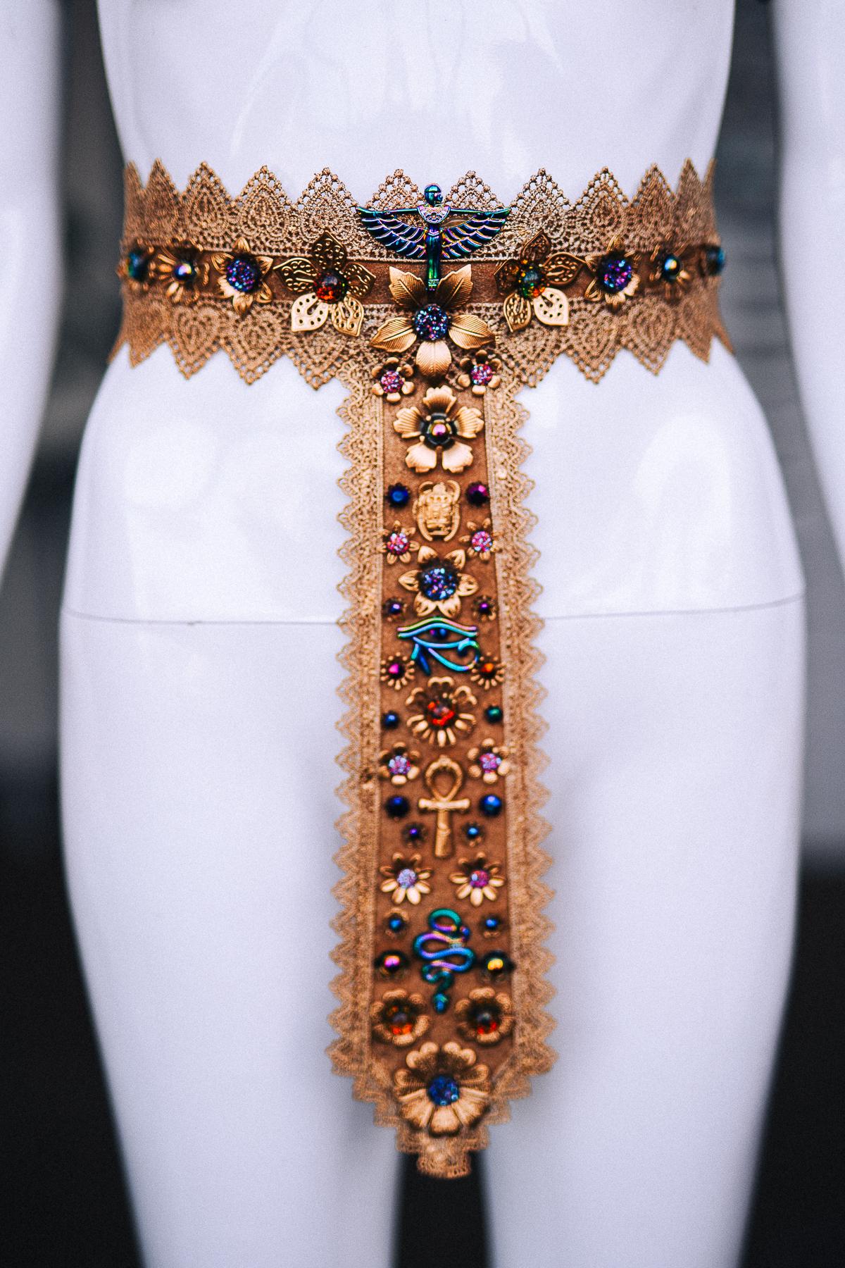 Cleopatra Egyptian Belt, Gold Goddess Waist Belt, Pharaoh Costume Jewelry, Egyptian Queen Body Jewelry, Cleopatra Costume Belt