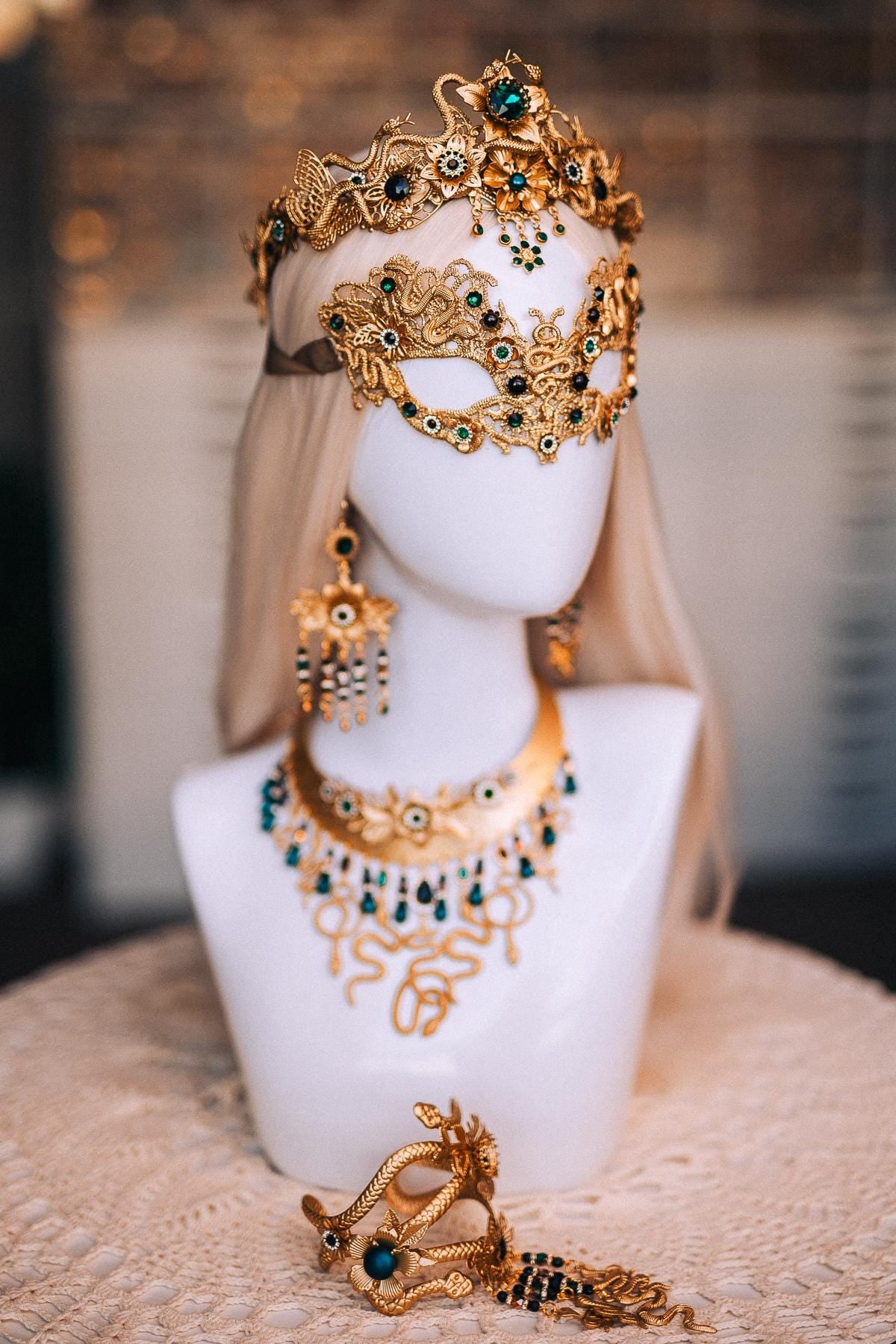 Medusa Arm Cuff, Gold Snake Arm Cuff, Greek Goddess Jewelry, Serpent Arm Jewelry, Medusa Costume Accessory