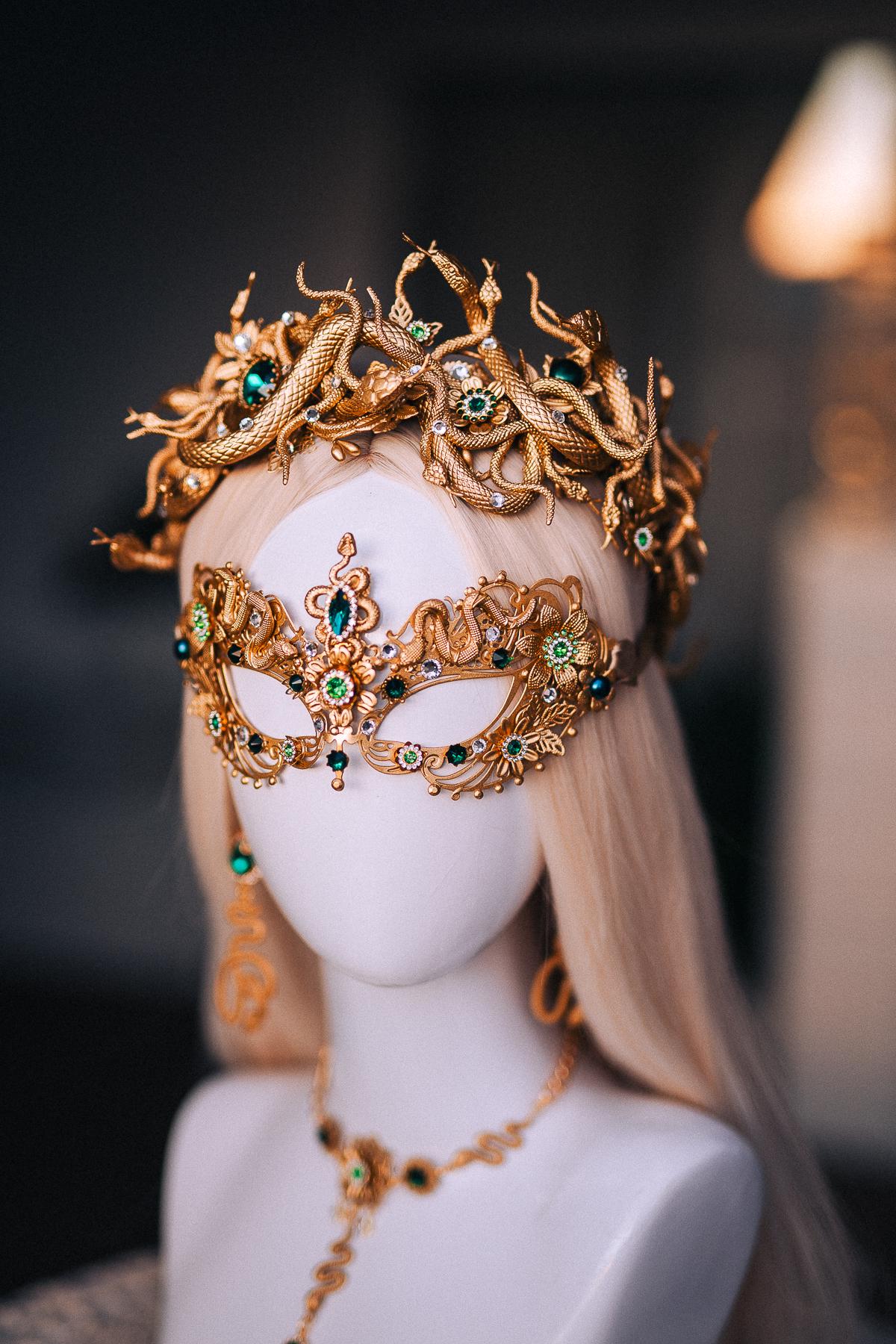 Medusa Body Harness, Gold Snake Body Jewelry, Goddess Body Chain, Greek Goddess Jewelry, Medusa Costume Accessory