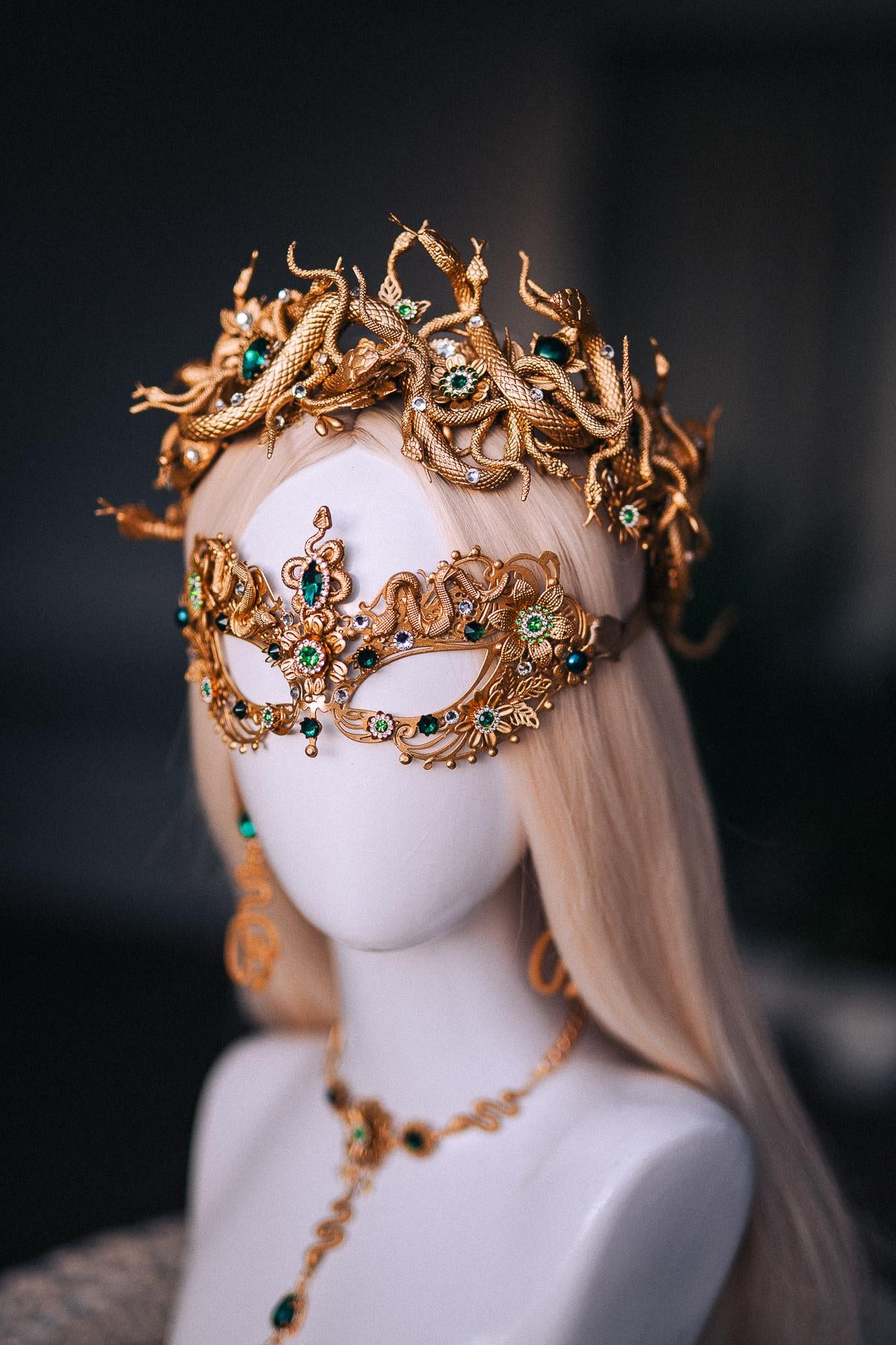 Medusa Body Harness, Gold Snake Body Jewelry, Goddess Body Chain, Greek Goddess Jewelry, Medusa Costume Accessory