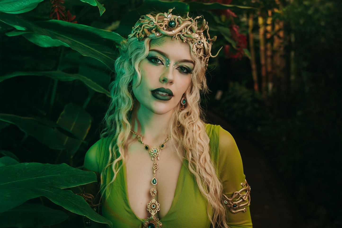 Medusa Crown, Gold Snake Crown, Serpent Headpiece, Greek Goddess Headpiece, Medusa Costume Crown