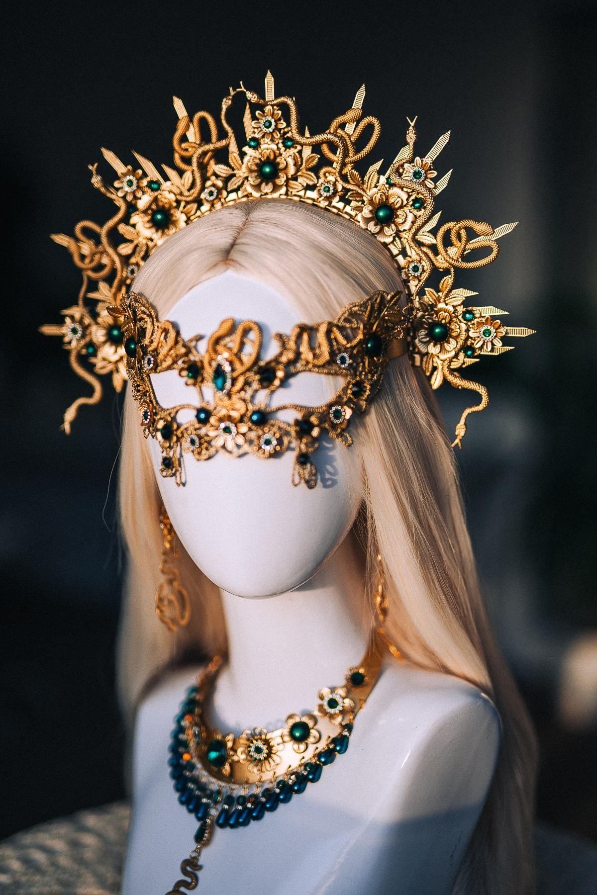 Medusa Snake Arm Cuffs, Serpent Upper Arm Bracelets, Greek Goddess Jewelry, Gold Snake Arm Cuffs, Medusa Costume Accessories