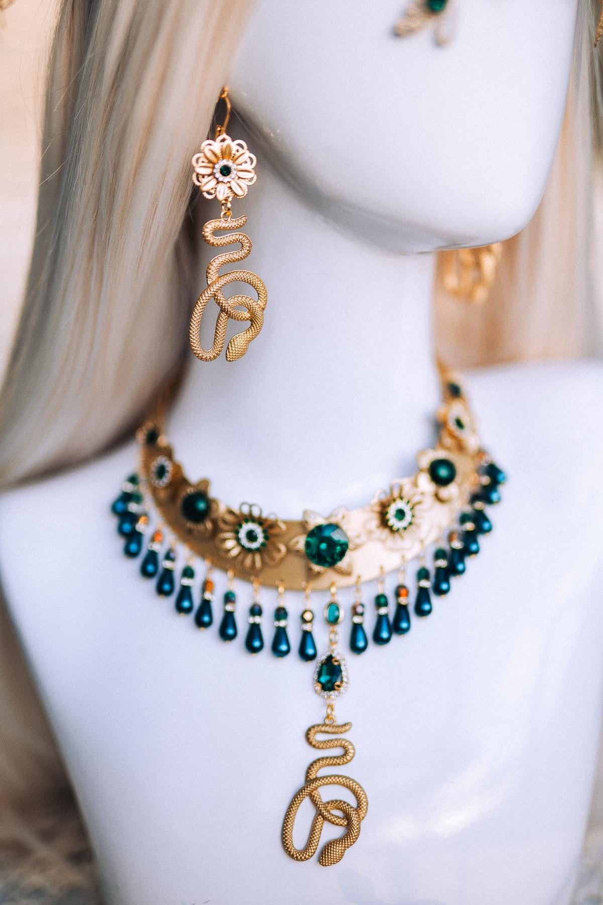 Medusa Snake Arm Cuffs, Serpent Upper Arm Bracelets, Greek Goddess Jewelry, Gold Snake Arm Cuffs, Medusa Costume Accessories