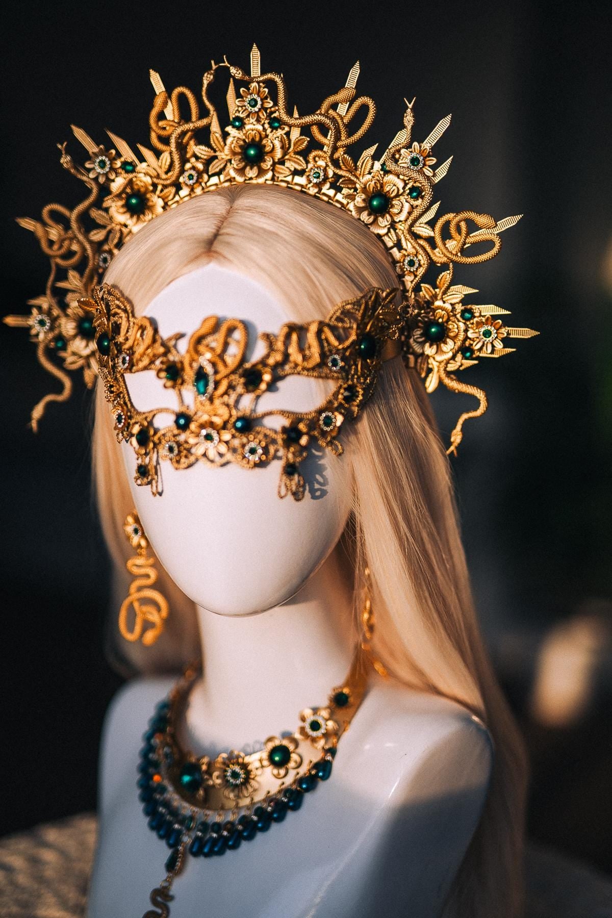 Medusa Snake Arm Cuffs, Serpent Upper Arm Bracelets, Greek Goddess Jewelry, Gold Snake Arm Cuffs, Medusa Costume Accessories
