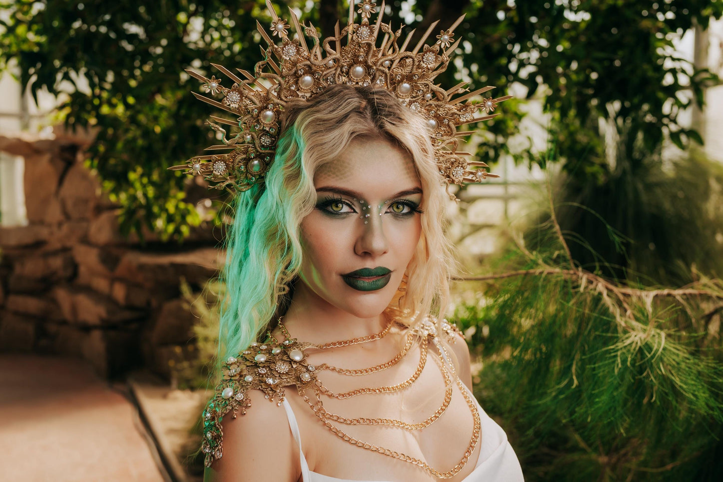 Medusa Crown, Gold Snake Halo Crown, Greek Goddess Headpiece, Medusa Costume Crown, Mythology Headpiece