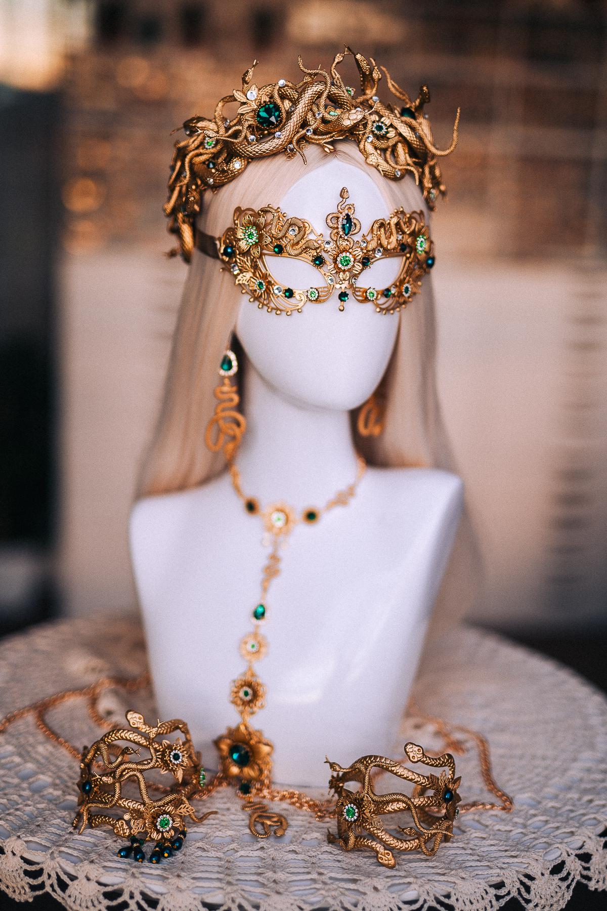 Medusa Body Harness, Gold Snake Body Jewelry, Goddess Body Chain, Greek Goddess Jewelry, Medusa Costume Accessory