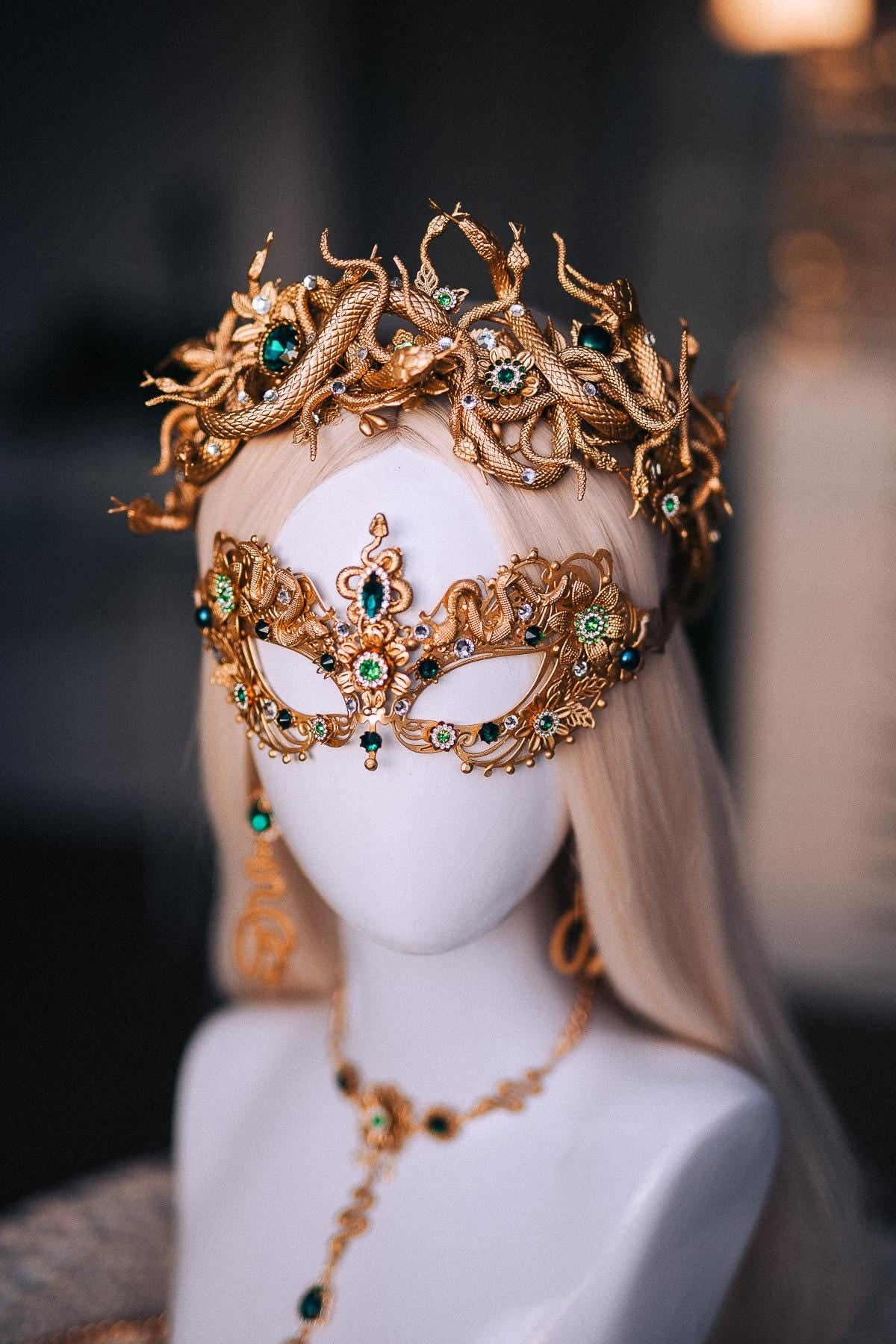 Medusa Body Harness, Gold Snake Body Jewelry, Goddess Body Chain, Greek Goddess Jewelry, Medusa Costume Accessory