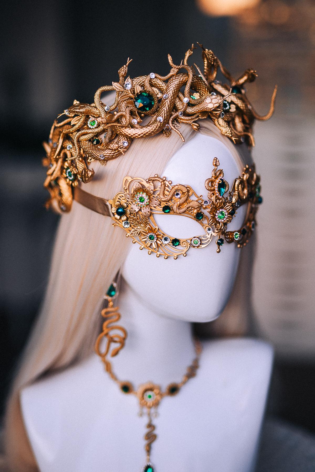 Medusa Body Harness, Gold Snake Body Jewelry, Goddess Body Chain, Greek Goddess Jewelry, Medusa Costume Accessory
