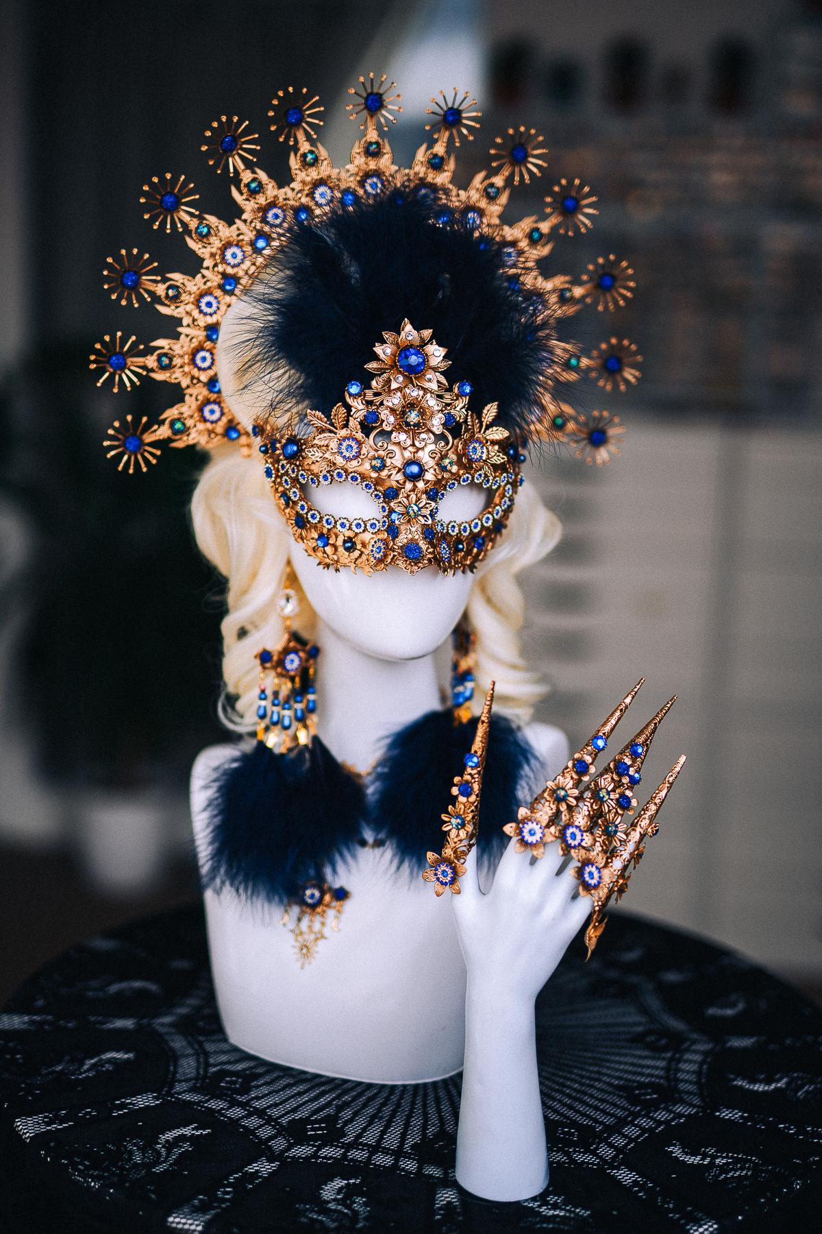 Ram Horn Masquerade Mask, Mens Venetian Mask, Gothic Horned Mask, Fantasy Ball Costume, Couples Masquerade Accessories