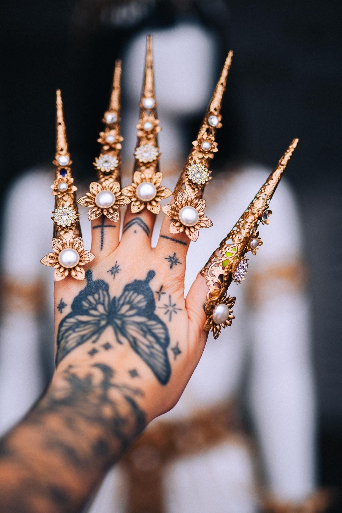 Cleopatra Upper Arm Cuffs, Gold Egyptian Arm Bands, White Pearl Pharaoh Jewelry, Egyptian Queen Costume, Goddess Arm Jewelry
