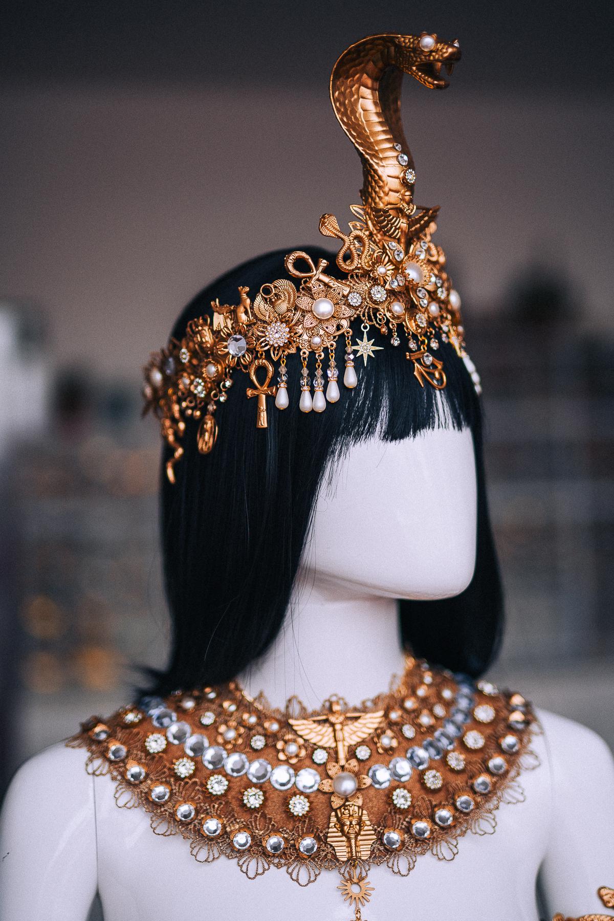 Cleopatra Upper Arm Cuffs, Gold Egyptian Arm Bands, White Pearl Pharaoh Jewelry, Egyptian Queen Costume, Goddess Arm Jewelry