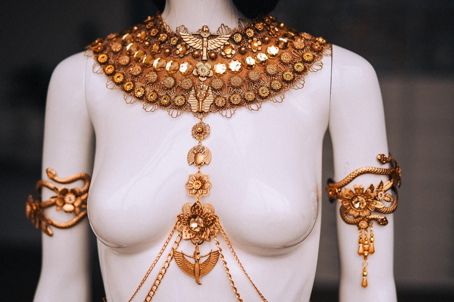 Cleopatra Belt, Gold Egyptian Waist Belt, Pharaoh Costume Jewelry, Gold Goddess Hip Belt, Egyptian Queen Body Jewelry