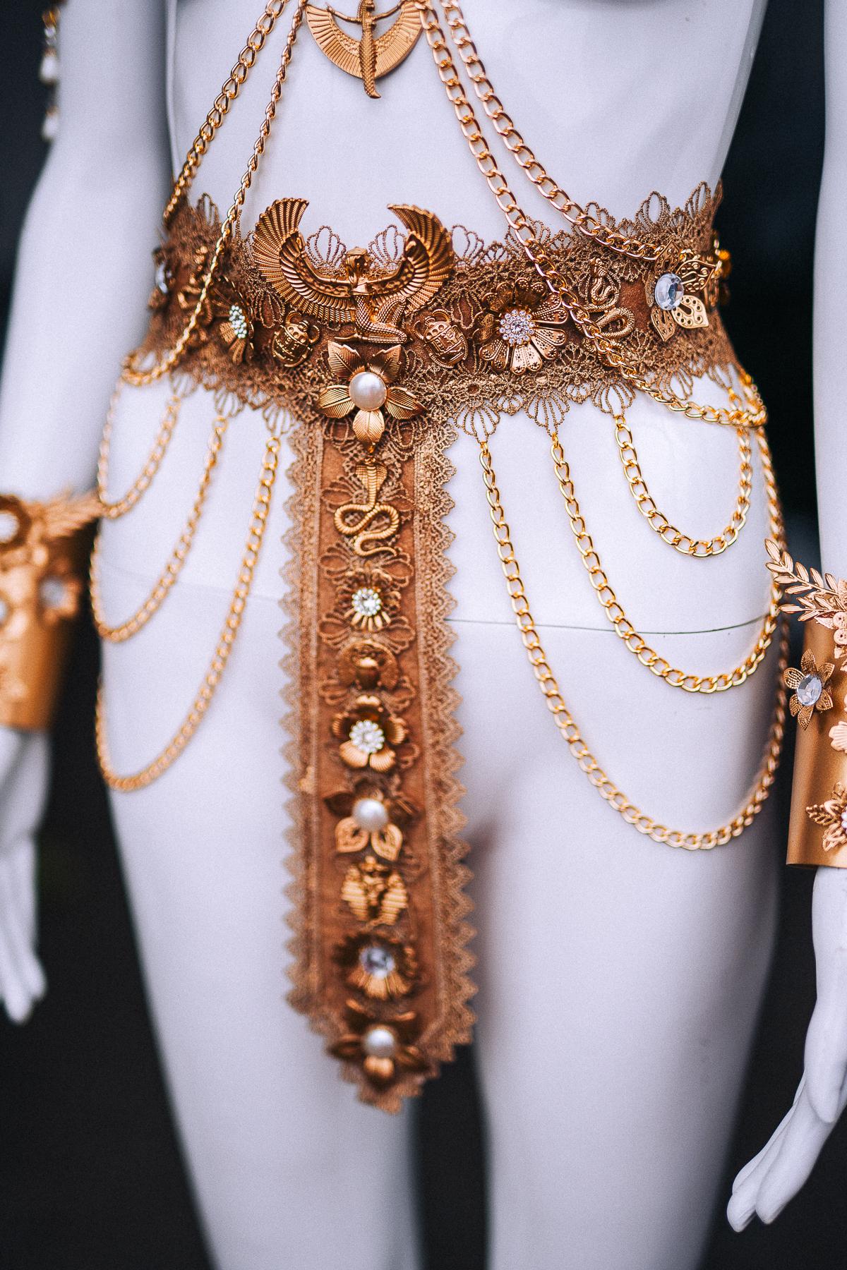 Cleopatra Crown, Gold Egyptian Cobra Crown, White Pearl Pharaoh Headpiece, Crystal Egyptian Queen Crown, Goddess Costume Headdress