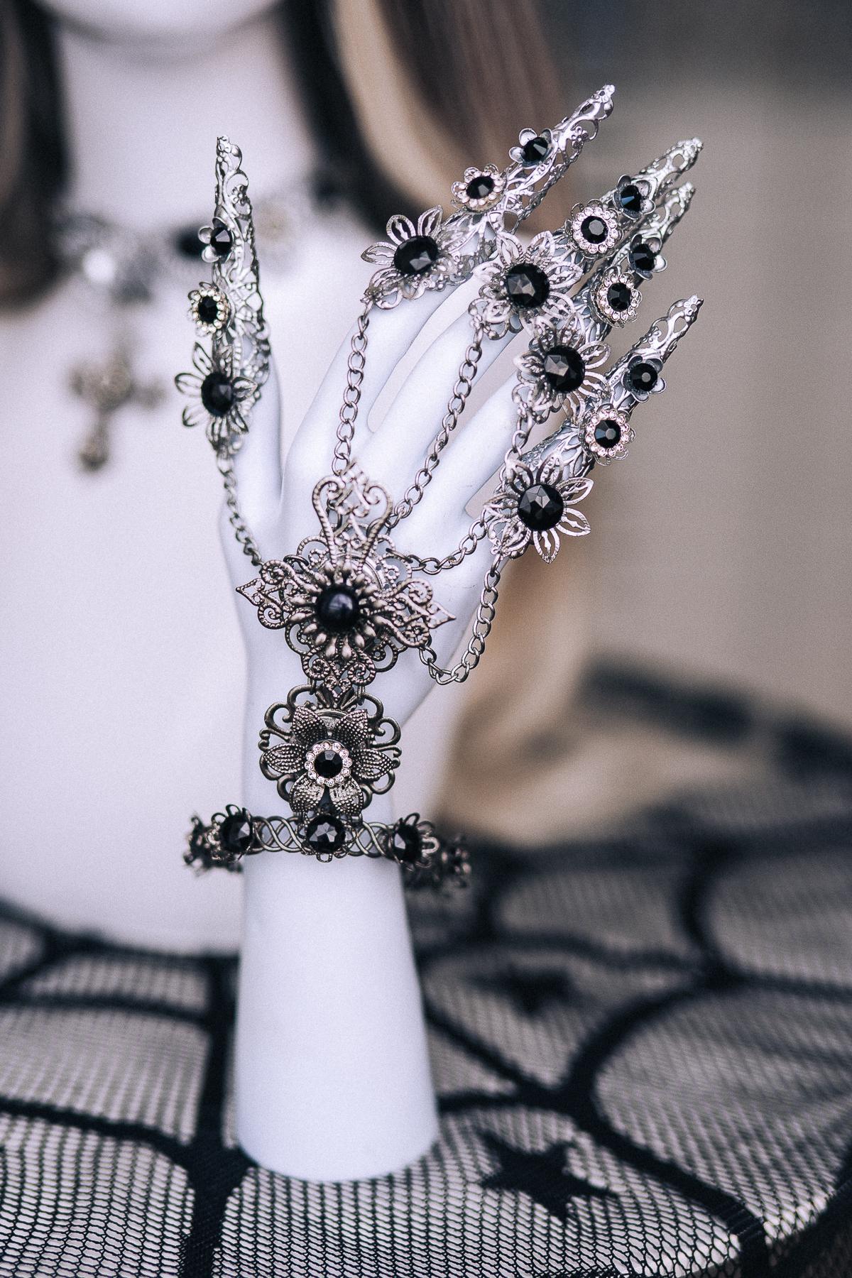 Fallen Angel Crown, Gothic Silver Halo Headpiece, Dark Angel Costume Crown, Black Fantasy Headdress