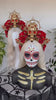Golden Skeleton Ribs, La Catrina Costume, Gold Body Armor, Festival Corset, Skeleton Top, Purple Rhinestones, Dia De Muertos, Sugar Skull