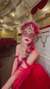 Red Goddess Halo Crown Crystal Embellished Floral Luxury Headpiece
