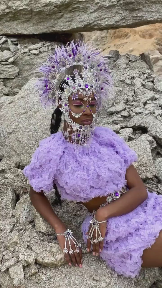 Glamour Face Mask, Photo Props, Burning man, Festival, Festival Fashion accessories, Costume Party, Halloween, Festival Crown, Rave outfit