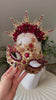 Burgundy Halo Crown, Gold Headpiece, Carnival Costume, Flower Spiked Tiara, Baroque Festival Crown, Masquerade Queen Headdress