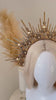 Bridal Halo Crown Gold Goddess Headpiece Boho Wedding Crown