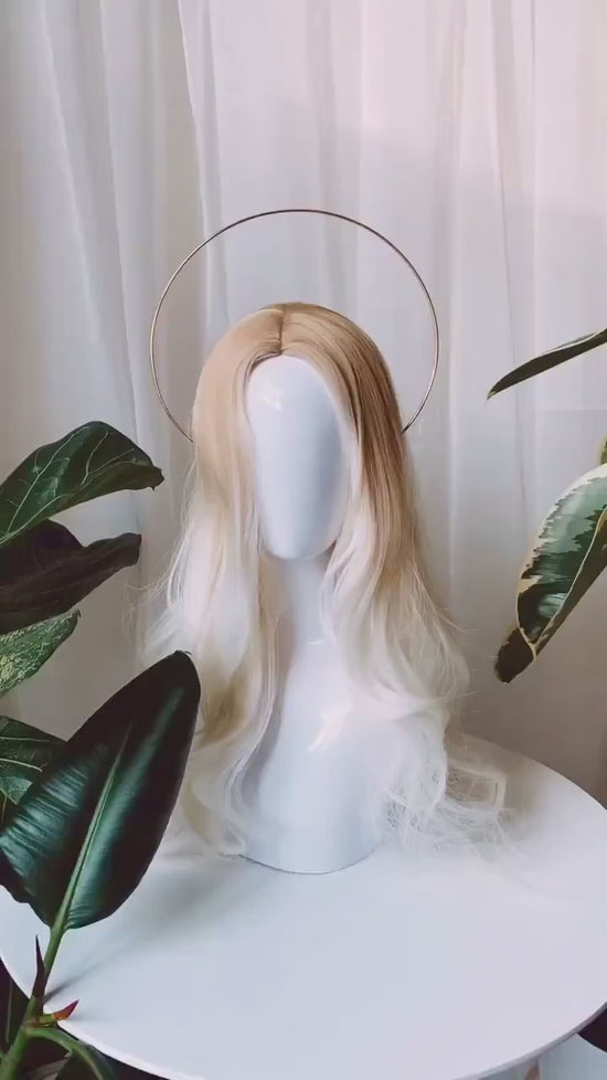 Rose gold crown, Bridal headpiece, Wedding crown, Fairy crown, Halloween, Bridal crown, Halo crown, Wedding hair accessories