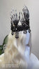 Skeleton Hands Crown, Gothic Black Headdress, Halloween Costume, Spooky Headpiece, Skull Tiara, Witch Crown, Dark Queen Look