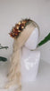 Bronze Christmas Headband Winter Floral Crown Holiday Hairpiece Festive Tiara Elegant Accessories Warm Gold Christmas Crown