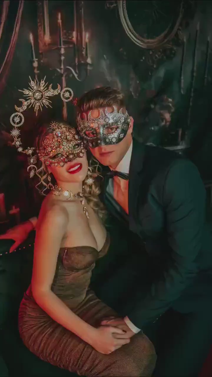 Lunar King Masquerade Mask For Men