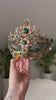 Emerald Gold Goddess Masquerade Mask Crystal Embellished Floral Luxury Accessory