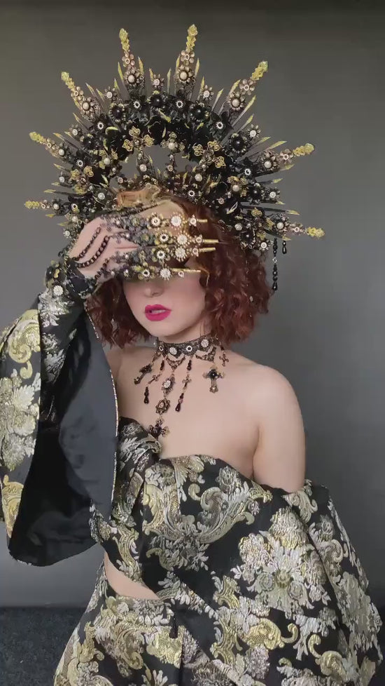 Black Choker necklace, Gothic Choker necklace, Lace Choker necklace, Glamour Choker, Madonna Collection, Lace necklace, Photo props, Wedding