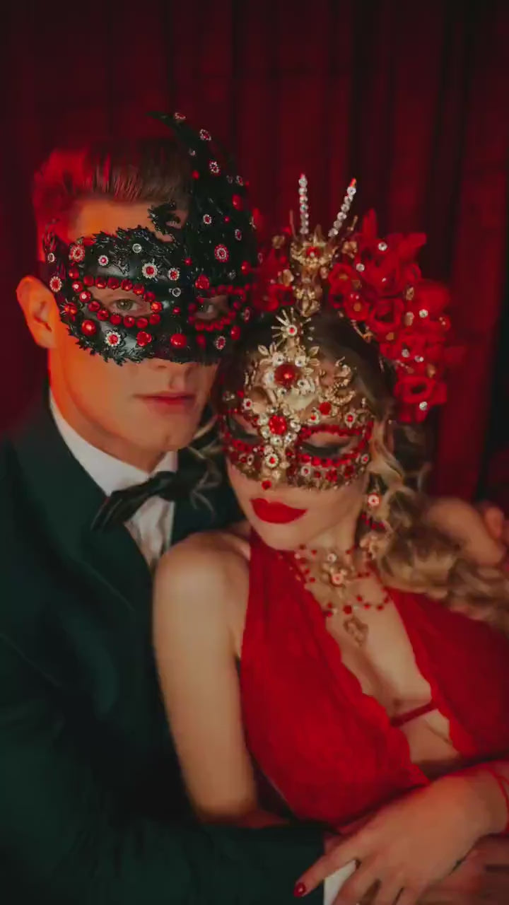 Red Dragon Masquerade Necklace